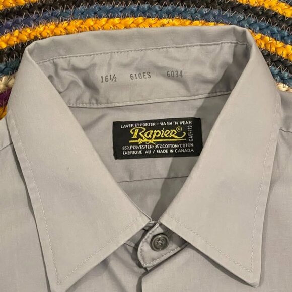 Pilot-style shirt in steel grey - made in 🇨🇦 - Picture 2 of 7